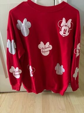 Disney Brand Minnie Mouse Red Graphic Sweatshirt